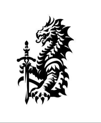 Leather Stamp 85mm Medieval Dragon 