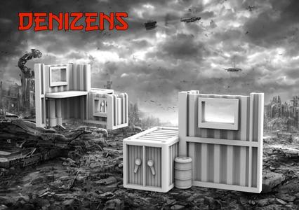Denizens 8mm Pocket Wargame Large Building No7 - Wargames