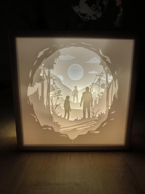 The Last Of Us Playstation Shadow Box 3d Lamp