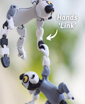 Linking Lemur - Articulated Fidget Lemur - Ludo Animal