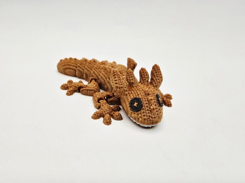 Flexi Crochet Dragon Keychain