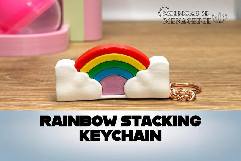 Rainbow Stacking keychain