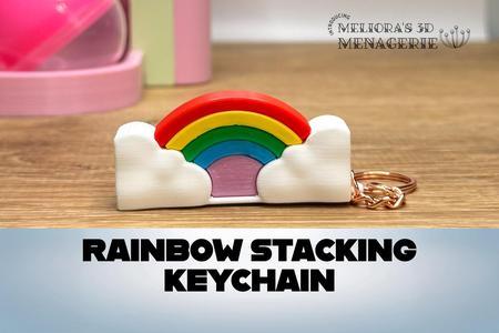 Rainbow Stacking keychain