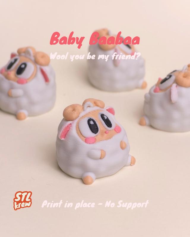 Cute sheep keychain - no support