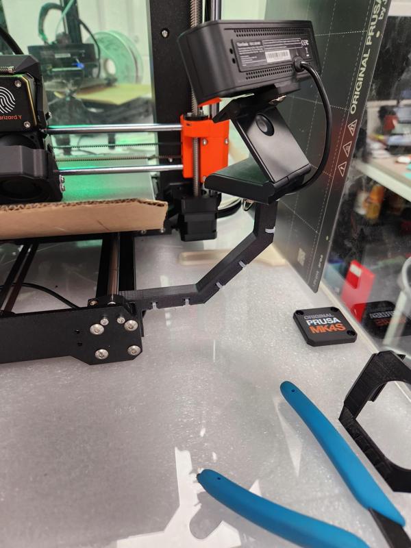 Camera Mount for Prusa MK3/4/4S with Cable management features