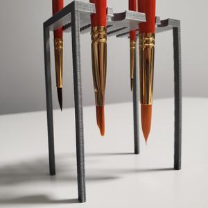 Paint brush rack | Hang your brushes bristles down!