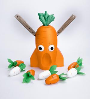 Shocked Carrot Knife Holder - A Fun and Functional Kitchen Accessory!