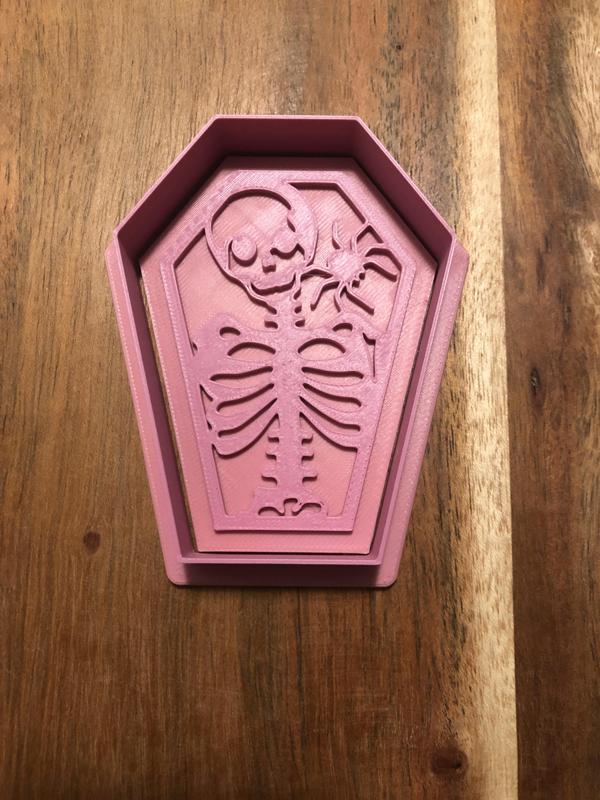 Coffin Skeleton Cookie Cutters and Stamps