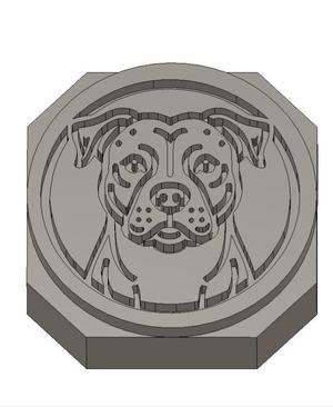 Leather Stamp 75mm Pit Bull #1
