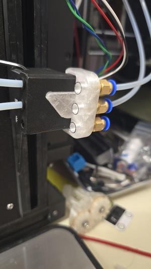 Optimised Prusa XL side filament bypass - PC4-M6 Pneumatic Connector