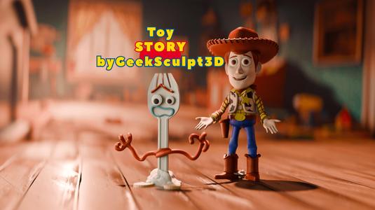 Woody & Forky - Toy Story Figurine