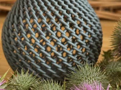 Round Chain Link Vase - Resin