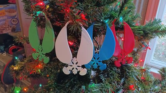 Reindeer Caribou hoof print ornament for Christmas Tree 
