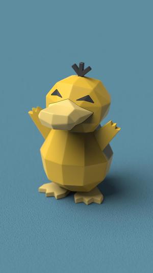 Low-poly Psyduck