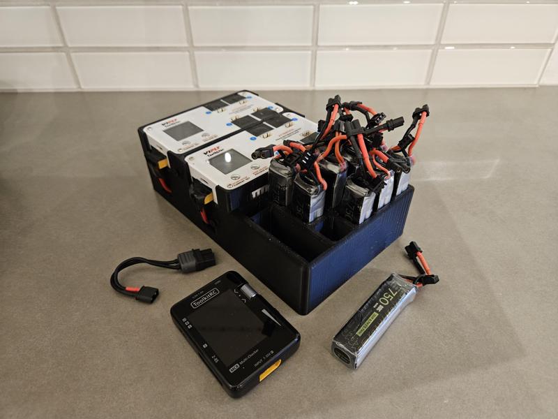 Dual Toothstor charger and 2S battery holder