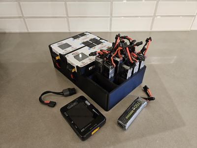 Dual Toothstor charger and 2S battery holder