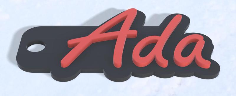 Ada key chain name tag