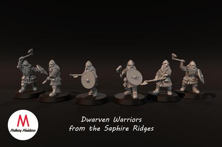 Dwarves of the Saphire Ridges Dwarf Warriors with Axes