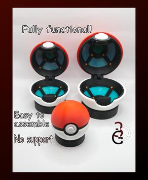 Functional Pokeball Fully Detailed