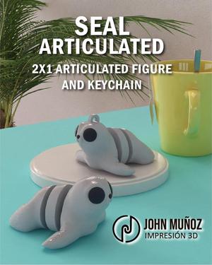  Articulated seal keychain and decorative figure