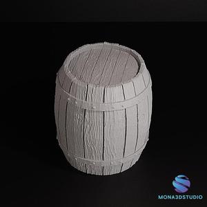 Highly Detailed Barrel Miniature – 20mm & 25mm | Pre-supported STL for SLA (PrusaSlicer Ready)