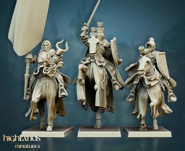 DISCONTINUED - Grail Knights Command Group - Highlands Miniatures