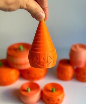 Pumpkin & Jack O'Latern Layered Fidget (3 Styles in 3 Sizes = 9 total)