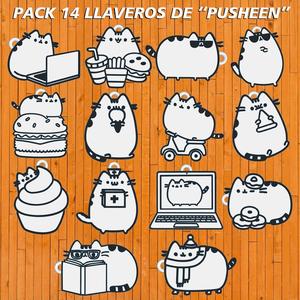 PACK LLAVEROS DE " PUSHEEN " - KEY CHAIN