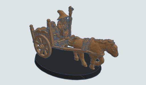 Gandalf and Frodo on a Cart 10mm Scale