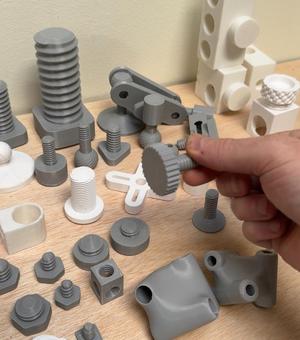 Hex Head 3D printable threaded fastners - 1600+ STL catalog in one!