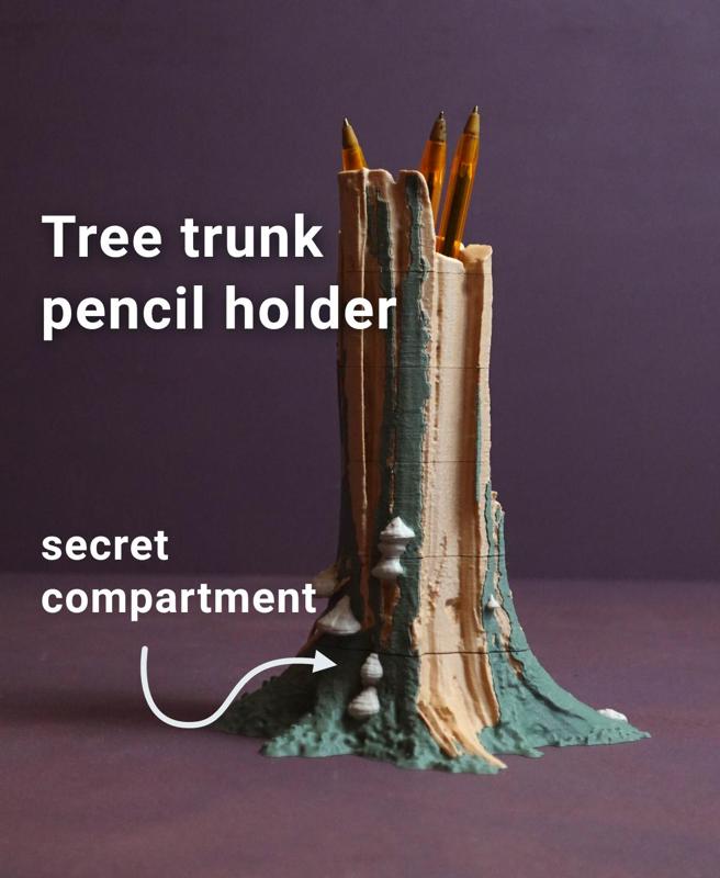 Tree trunk pencil holder “Fagus Sylvatica”