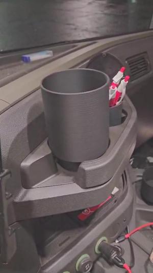 Cup holder size adapter for volvo fm trucks