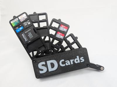 SD Card Storage Holder w/Magnetic Latch (Modular)