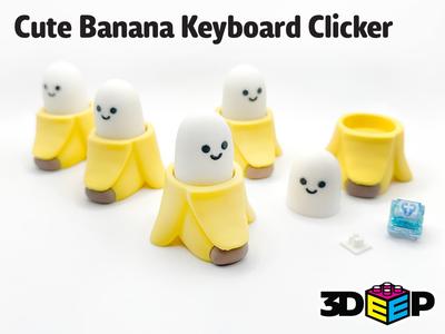Cute Banana Keyboard Clicker - No Supports