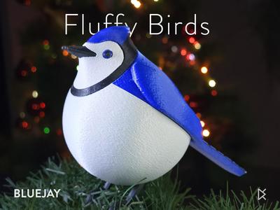 Fluffy Birds - Bluejay
