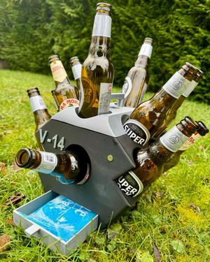 Engine Block Beverage Cooler V-14