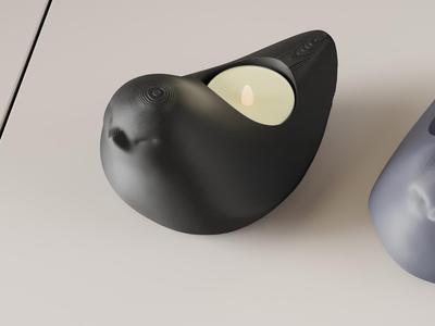 LED Candle Holder. Cute Bird Tealight Holder