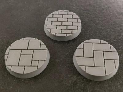 32mm Miniature Model Bases - Street - Pack 1