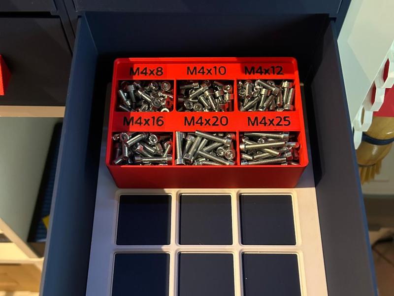 Gridfinity 3x2 Screw Box Modular, Stackable