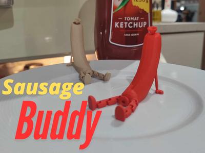 Sausage with articulated legs