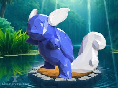 Low-Poly Wartortle (Pokemon)