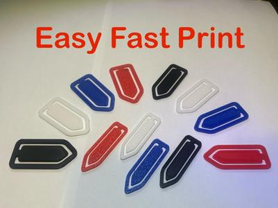 paper clip book clip bookmark quick print 3 sizes