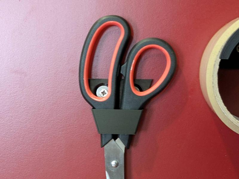 Wall mounted scissors holder
