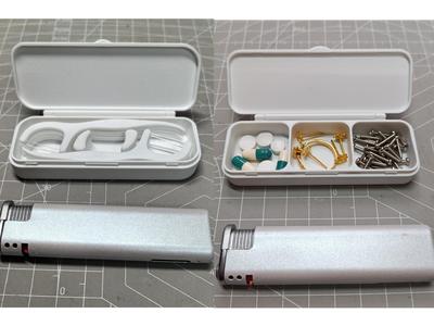 Portable floss case, jewelry box, pill case, component case, screw case