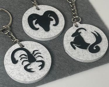 Zodiac NFC Keychains