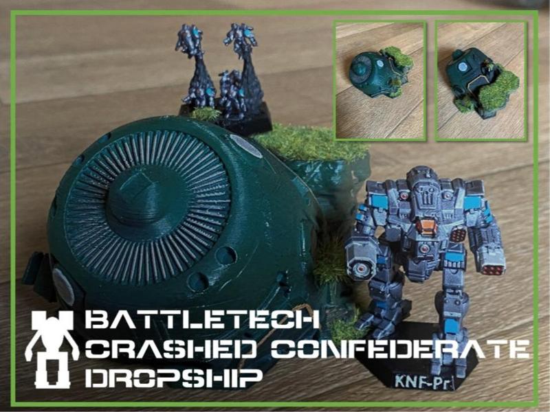 BattleTech - Crashed Confederate Dropship