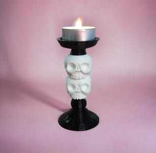 Gothic Skull Candle Holder