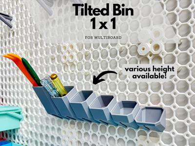 Tilted Bins for Multiboard - 1x1 (various height)