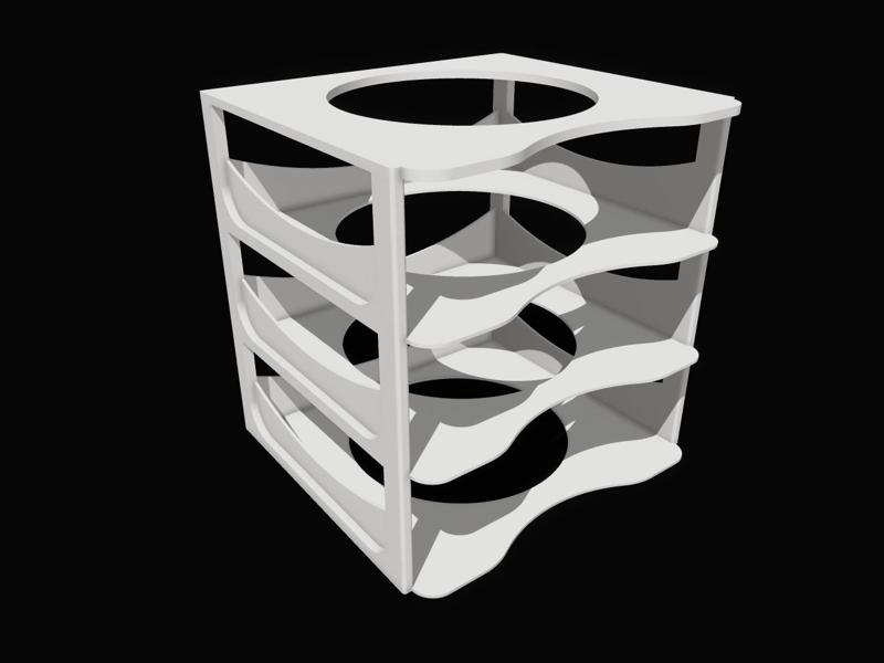 Bamboo Spool Filament Box Drawer Storage Rack (Box Updated After Filament Price Reduction)