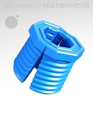 20 mm Big Thread, Push-fit Flat Head, Folded-Bolt